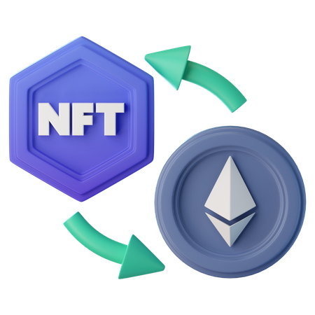 NFT Ethereum Exchange  3D Icon