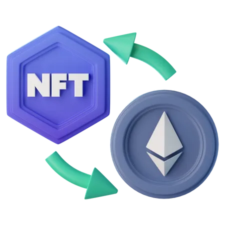 NFT Ethereum Exchange  3D Icon