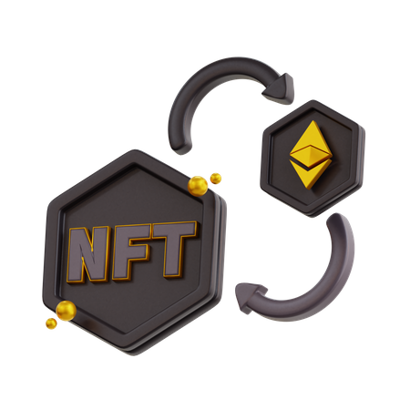 Échange nft ethereum  3D Icon