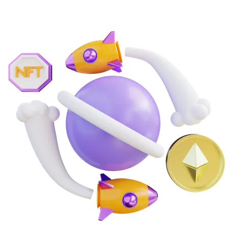 Nft Exchange  3D Icon