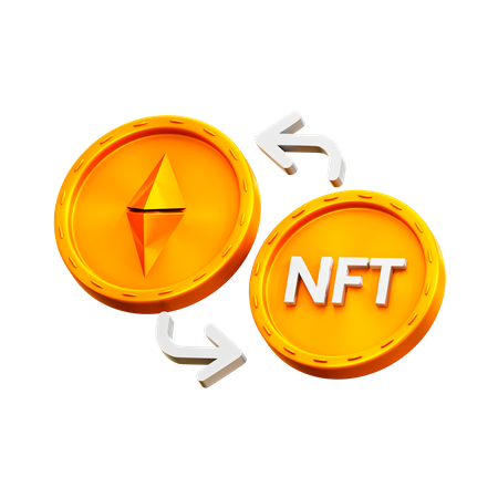NFT Exchange 3D Illustration