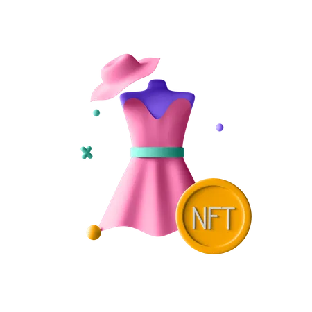 NFT Fashion  3D Illustration