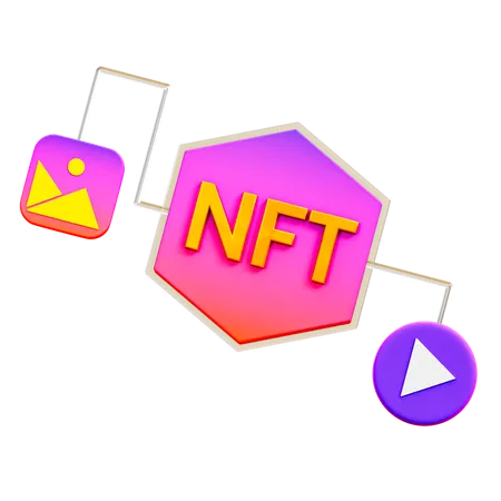 NFT File 3D Illustration