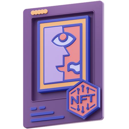 Nft Frame Art  3D Illustration