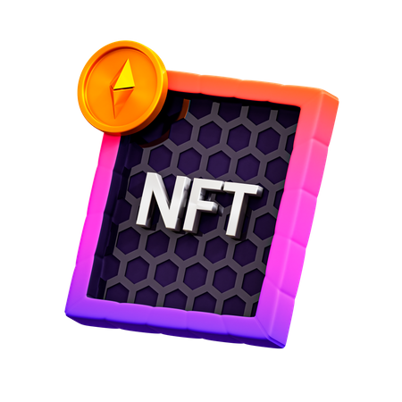 NFT Frame Art 3D Illustration