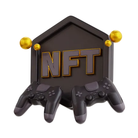 3 D NFT Coin Game With Black Color Icon 3D Icon