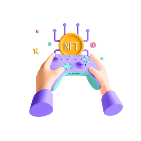 NFT Games 3D Illustration