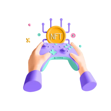 NFT Games  3D Illustration
