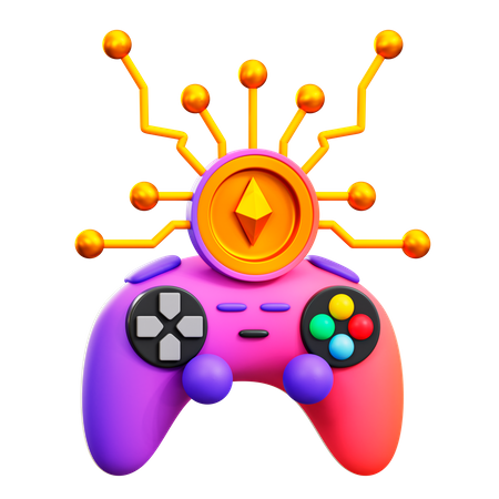 Nft Gaming Controller  3D Illustration