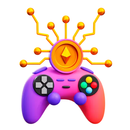 Nft Gaming Controller  3D Illustration