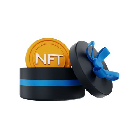 NFT-Geschenkbox  3D Illustration