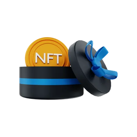 NFT-Geschenkbox  3D Illustration