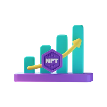 NFT-Gewinndiagramm  3D Icon