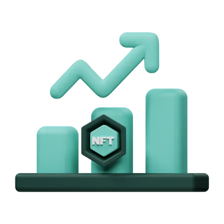 NFT-Gewinndiagramm  3D Icon