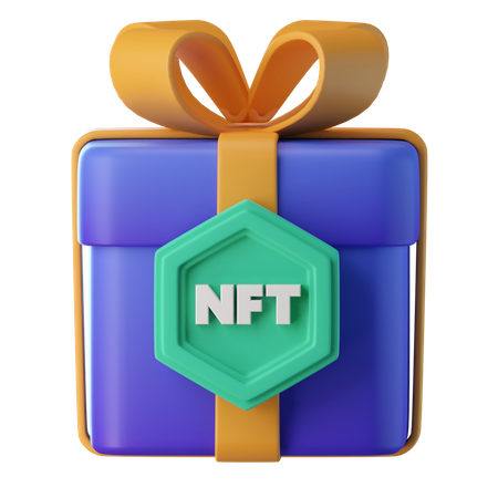 NFT Gift Box  3D Icon