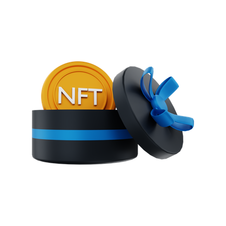 NFT gift box  3D Illustration