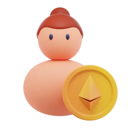 Nft Girl  3D Icon