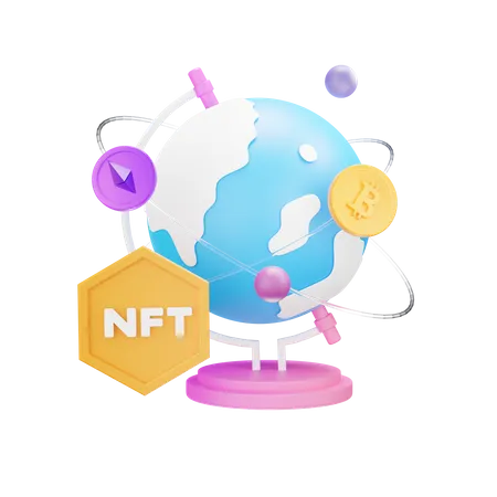 Nft Globe  3D Icon