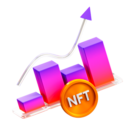 NFT Graph  3D Illustration