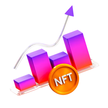 NFT Graph  3D Illustration