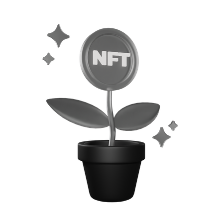 Nft Growth Plant  3D Icon