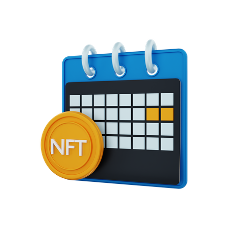 NFT-Handelsdatum  3D Illustration