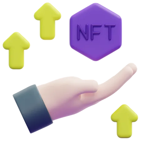 Crecimiento de la inversión nft  3D Icon