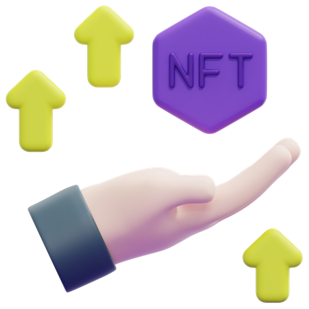 Crescimento do investimento nft  3D Icon