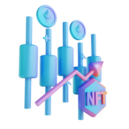 NFT-Kerzenhalter  3D Illustration