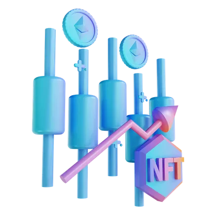 NFT-Kerzenhalter  3D Illustration