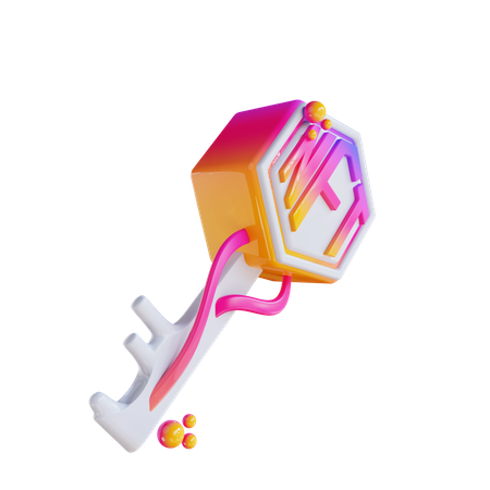 Nft Key  3D Icon