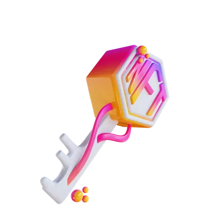 Nft Key  3D Icon