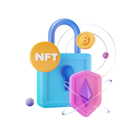 Nft Key Security  3D Icon