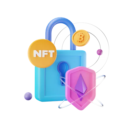 Nft Key Security  3D Icon