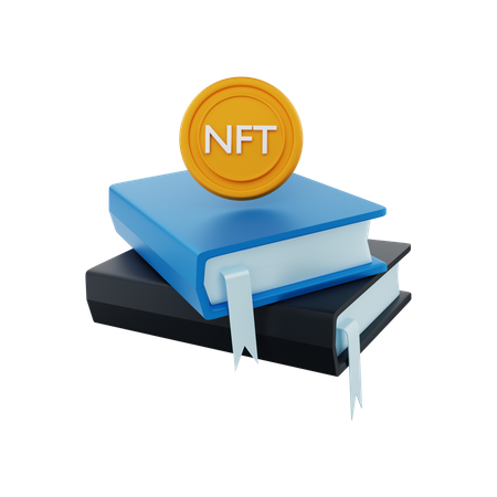 NFT knowledge book 3D Illustration