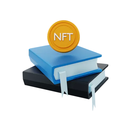 NFT knowledge book 3D Illustration