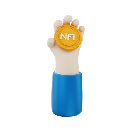 NFT-Kryptomünzenbesitz  3D Illustration