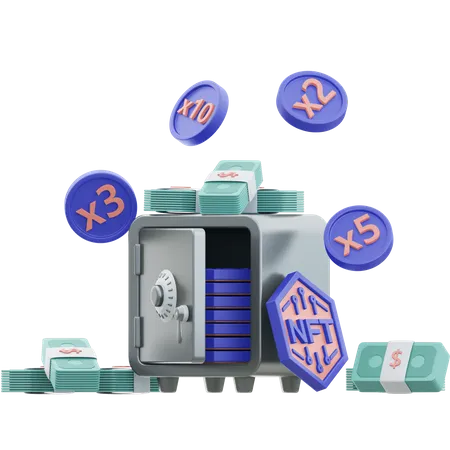 Nft Locker  3D Illustration