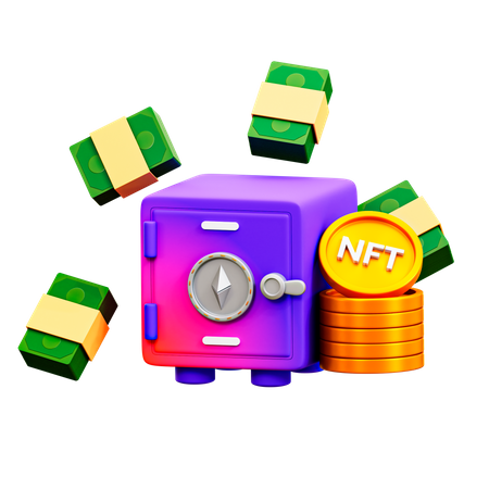 NFT Locker  3D Illustration