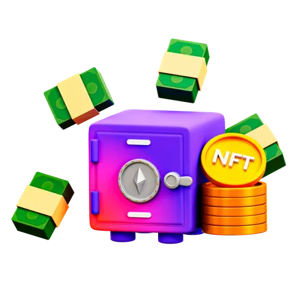 NFT Locker  3D Illustration