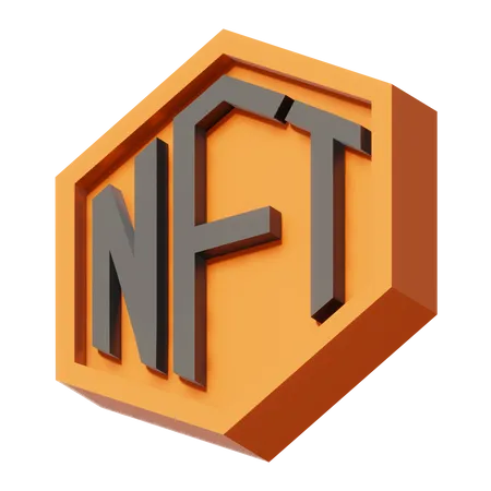 NFT Logo 3D Illustration