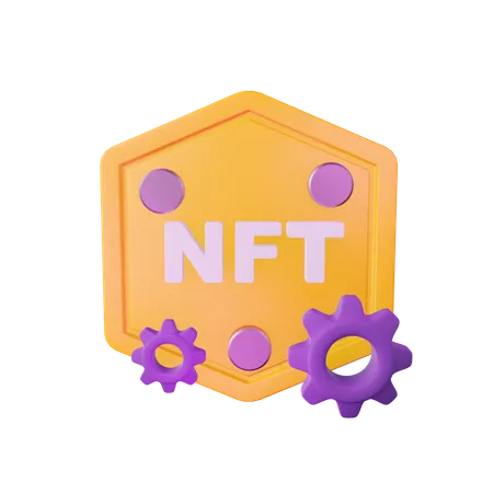 NFT-Verwaltung  3D Illustration