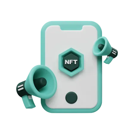Icone 3 D De Promocao NFT 3D Icon