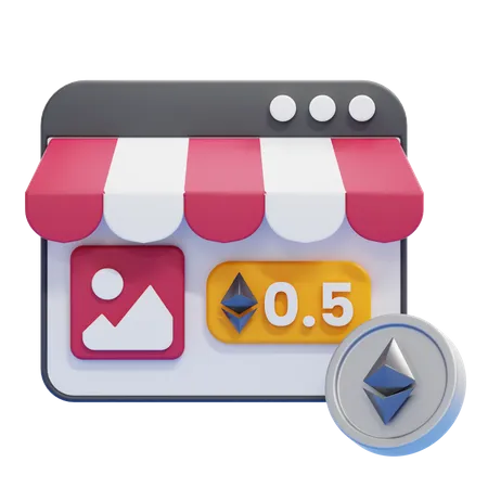 Nft Marketplace  3D Icon