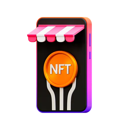 NFT Marketplace  3D Illustration