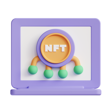 NFT marketplace  3D Illustration