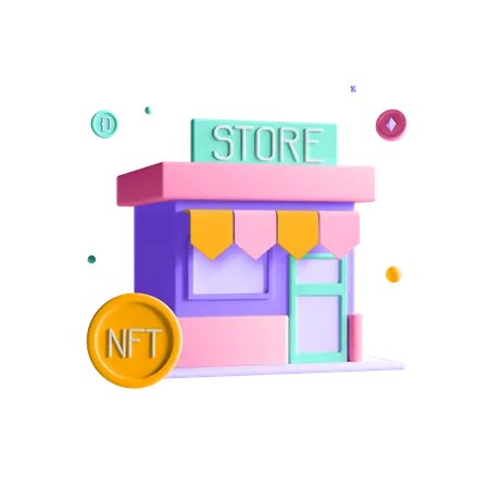 NFT Marketplace 3D Illustration
