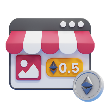 Nft Marketplace 3D Icon