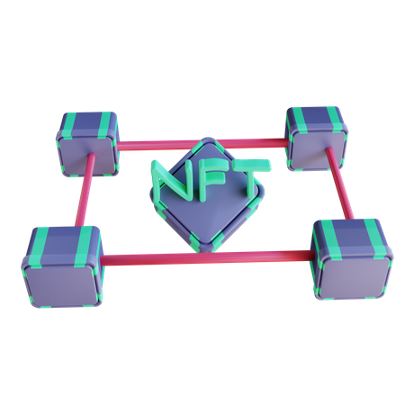 Nft marketplace network  3D Icon