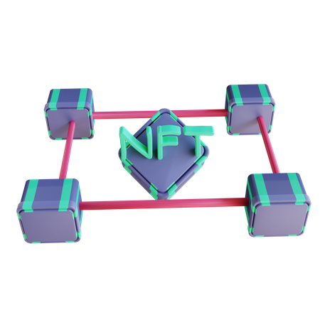 NFT-Marktplatz-Netzwerk  3D Icon